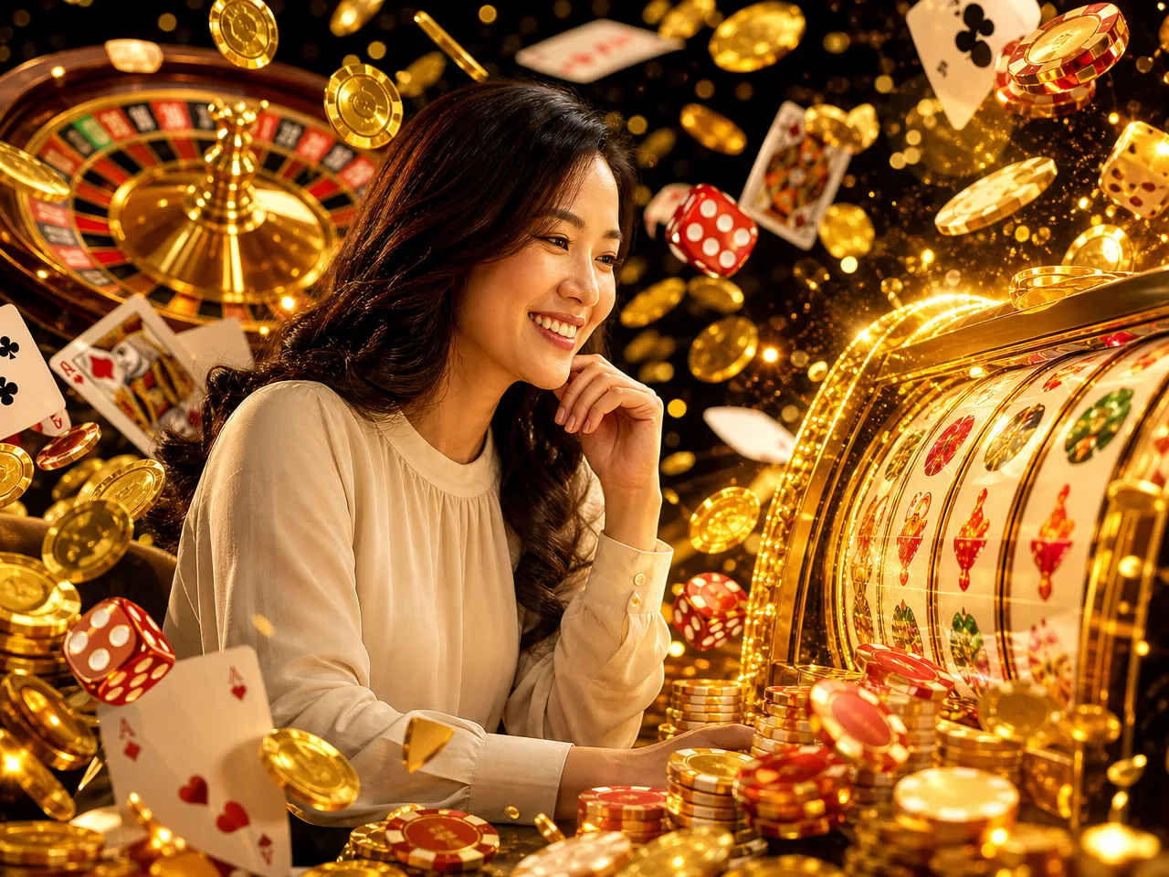 SCRPlay in Malaysia – gold slots collage illustration