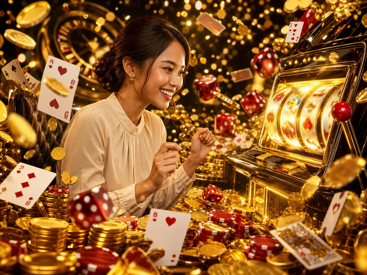 Who We Are – gold slots collage illustration