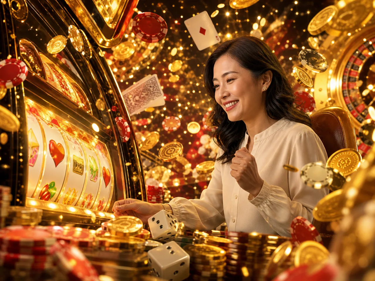 SCRPlay – Malaysia's Home for Online Casino Play. From slots to live tables, SCRPlay puts a full online cas… – gold slots collage illustration